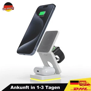 3in1 Wireless Charger Ladegerät Ladestation Für Apple Watch iPhone 12-15 AirPods - Zdjęcie 1 z 5