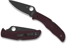 Spyderco Delica 4 SPRINT RUN Micro-Melt PD#1 Black Blade Burgundy FRN C11BGBKP