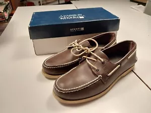 Size 10.5 SPERRY TOP SIDER Men's Authentic Original Brown Leather Boat Shoes - Picture 1 of 11