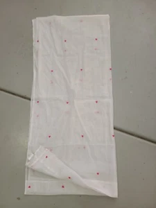 Pottery Barn Kids "Embroidered Pink Hearts" Sheer Drapery Panel 44" X 96" - 1 - Picture 1 of 5