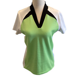Izod Womens Size Small Perform Movement Cool FX Golf Top Short Sleeves Green