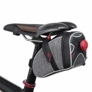 Cycling Bike Saddle Bag Seatpost Bag Bicycle Rear Tail Bag Rainproof Reflective - Picture 1 of 9