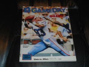 1986 OILERS AT LIONS NFL FOOTBALL PROGRAM EX-MINT - Picture 1 of 1