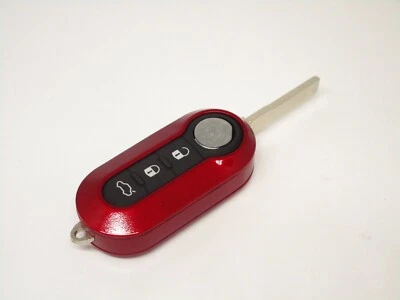 COVER CHIAVE COMPLETA FIAT 500 PUNTO PANDA BRAVO LANCIA DELTA Y ROSSO RUBINO - Immagine 1 di 2