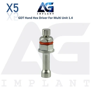 Destornillador dental hexagonal de 5 manos para herramienta de apriete de acero inoxidable de 1,4 mm de varias unidades - Imagen 1 de 7