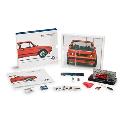 Original VW Adventskalender Golf 1 GTI Modellauto 1:43 rot Weihnachtskalender