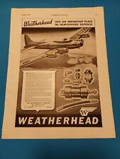 Weatherhead Co - Airplane Parts - St Thomas - Aviation Original 1941 Print Ad B