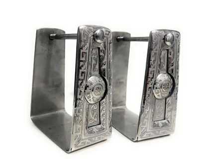 NELIDAS SOUTHERN IMPORTS Stainless Steel Charro Saddle Stirrups, Estribos Charros Acero Inoxidable