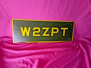 ANTIQUE HAM RADIO ~ CALL LETTERS METAL SIGN ~ EARLY SIGNAGE ~ MARCONI - Picture 1 of 4