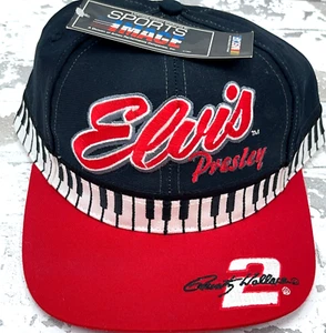 Vintage Nascar Hat Cap Snapback Rusty Wallace Elvis Presley Racing Big Logo Y2K - Picture 1 of 9