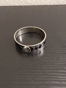 COACH Logo Silver And Black Tone, Women's Bracelet/ Bangle. - Picture 1 of 12