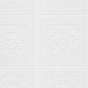 Norwall 48931 Architectural Inspiration Relief Panels Paintable White Wallpaper - Picture 1 of 3