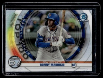 2020 Bowman Scouts Top 100 Ronny Mauricio New York Mets #BTP-67 - Image 1 of 2