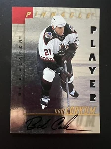 1997-98 Pinnacle Be A Player Die-Cut Auto Bob Corkum #117 Auto - Picture 1 of 2