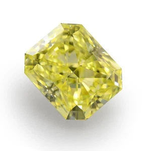 GIA CERTIFIED NATURAL RADIANT CUT FANCY YELLOW LOOSE DIAMOND 0.75CT SI1-CK4758 - Picture 1 of 2