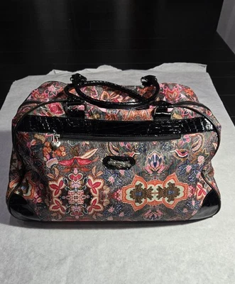 Equipaje de fin de semana floral Kathy Van Zeeland bolsa de lona con ruedas VER FOTOS  Foto 1 de 4
