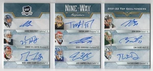 2021-22 The Cup Nine Way Signature Booklet Auto Vasilevskiy Hellebuyck Fleury /9 - Picture 1 of 2