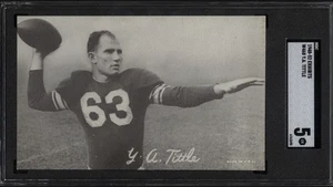 1948 W468 Exhibits Football Y.A. TITTLE San Francisco 49ers SGC EX 5 - Picture 1 of 2