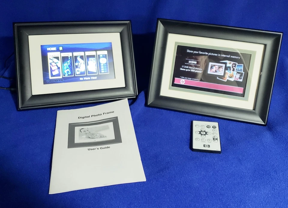 Pandigital PAN7001W01 & HP DF780a4 Digital 7" Frames USED WORKING Lot Of 2! - Image 1 of 4