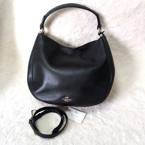 [Near Mint] Coach 36026 Navy Leather Nomad Glovetanned Hobo Shoulder Bag Used - Picture 1 of 15