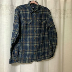 Patagonia Hemd Herren Gr. M Langarm Knopfleiste Flanell Bio Vintage 90er - Bild 1 von 18