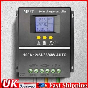 100A MPPT Solar Charge Controller LCD Display Dual USB Portable for Solar Panel - Picture 1 of 10
