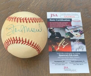 Stan Musial St. Louis Cardinals Signed ONL Baseball HOF JSA Authenticated - Picture 1 of 4