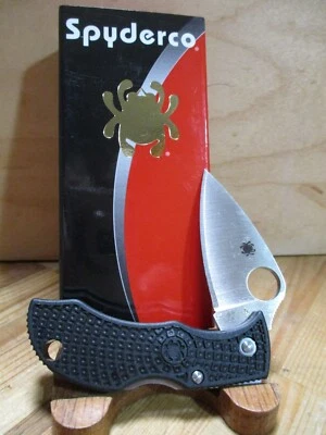 NIB Spyderco Seki City Japan ManBug Leaf Folding Pocket Knife - VG-10 - MBKLFP - Image 1 of 4