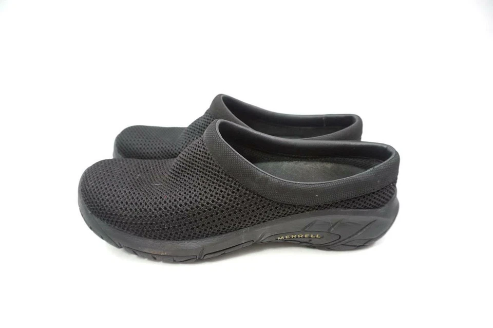 MERRELL WOMEN 7.5 USED ENCORE BREEZE BLACK COMFORT FLATS/CLOGS/SLIP ON/MULES - Image 1 of 1