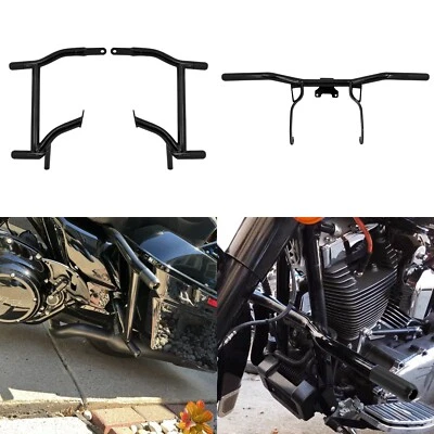 Barra de choque de alforja de 1,25" y protector de motor para Harley Touring Street Glide 14-2023 Foto 1 de 4