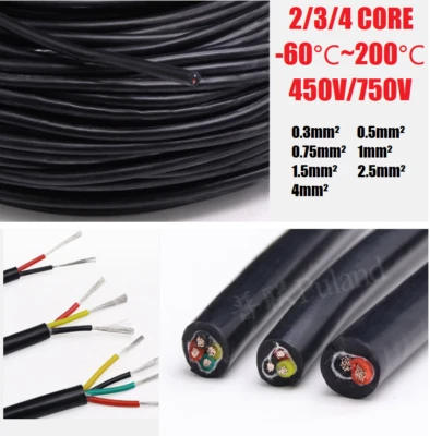 AUTOMOTIVE STRANDED 2/3/4 CORE RED/BLACK AUTO CAR CABLE WIRE ROUND 0.3mm²-4mm² - Image 1 of 4