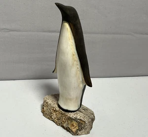 DAGA Vintage Penquin Bird Hand Carved Soap Stone Figurines 8.5" tall Signed RARE - Picture 1 of 7