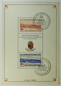 1939 Switzerland Philatelic Exhibition For The Benefit of the Intl. Red Cross - Picture 1 of 2