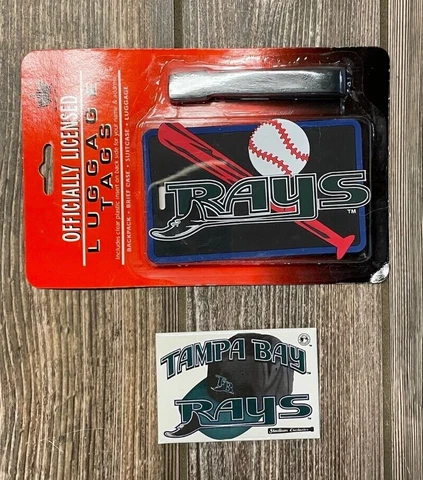 Brand New Tampa Bay Rays Officially Licensed Luggage Tag & Magnet Fan Set Cover