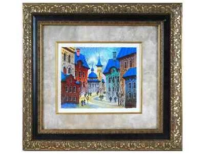 MODERNE UKRAINISCHE LITHOGRAPHIE VON ANATOLE KRASNYANSKY SIGNIERT GRET RAHMEN 100 % AUTHENTISCH - Bild 1 von 6