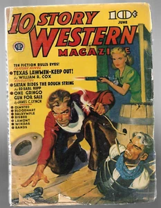 10 Story Western Magazine June 1941 Painted Cover William Cox +  Solid Pulp - Picture 1 of 2