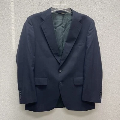 Abrigo deportivo de lacrosse para hombre Blazer Traje Chaqueta EE. UU. 40R Azul marino 2 dos botones Hecho en EE. UU. Foto 1 de 4