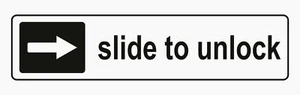 Aufkleber slide to unlock 190 x 70 mm Sticker Autocollant - Bild 1 von 1
