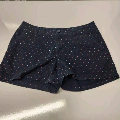 Шорты женские Columbia размер 12 синие в горошек плоские спереди бермудские повседневные пляжные - Изображение 1 из 4