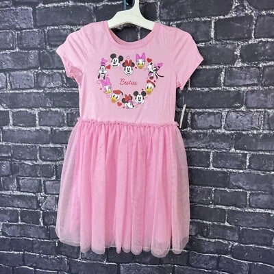 Disney Minnie Mouse MEDIUM Besties Tulle Dress Pink Minnie Daisy - Image 1 of 4