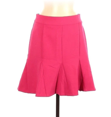 Falda Banana Republic para mujer 10 patadas acampanadas rosa hasta la rodilla forrada estriada nueva con etiquetas $90 Foto 1 de 4
