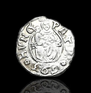 HUNGARY. Rudolf II Silver Denar, 1593-KB, Kremnitz mint - Picture 1 of 2