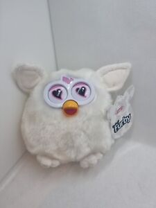 Hasbro Furby Famosa 2013 Cream / Pink Black Heart Eyes Soft Plush Toy 