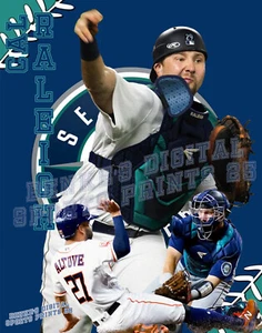 Seattle Mariners Lithograph print of Cal Raleigh 2025 11 x 14 - Picture 1 of 1