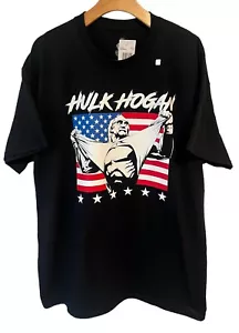 Hulk Hogan T-Shirt Ripple Junction WWE Legends Unisex Size XL Black Tee New - Picture 1 of 9
