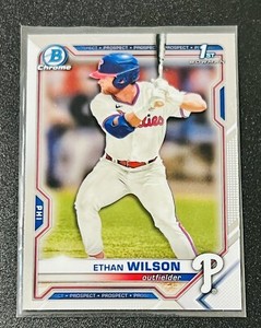 Ethan Wilson 2021 Bowman 1st Draft Chrome Parallel Card #BDC-140 Prospect Rookie