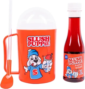 Fizz Creations Slush Puppie Making Cup and Strawberry Syrup Set - Picture 1 of 12