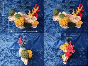 AQUARIUM LARGE FAKE CORAL BEAUTIFUL SIZE IS 9 1/2" x 8 1 1/2" x 4 1/2"  FREE S/H - Picture 1 of 1