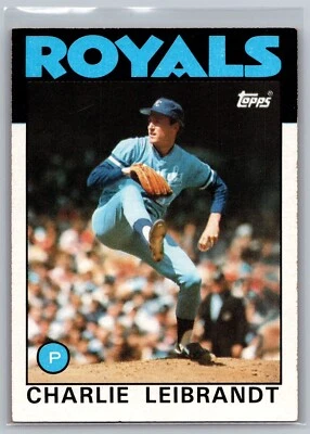 1986 Topps - #77 Charlie Leibrandt Kansas City Royals MLB Baseball Card - Image 1 of 2