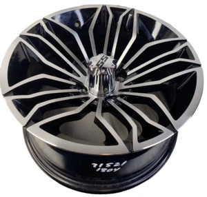 1) 15" Golf Cart Wheel RIM Black & Mach 15x7 STORMBREAKER 3:4 Offset 4/4 Pattern - Picture 1 of 23